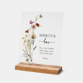Boho Mimosa Bar Acrylaat Bord (Hoek)