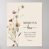 Boho Mimosa Bar Poster (Voorkant)