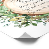 Boho Mimosa Bar Rustieke Groene Bruidsontvangst Poster (Hoek)