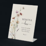 Boho Mimosa Bar Sign Reclamebord Met Voetstuk<br><div class="desc">Deze stijlvolle en elegante Boho Mimosa Bar is voorzien van prachtige handbeschilderde waterverf wildbloemen in een mooie boeket. Zoek overeenkomende objecten in het Boho Wildflower Vrijgezellenfeest Collectie.</div>