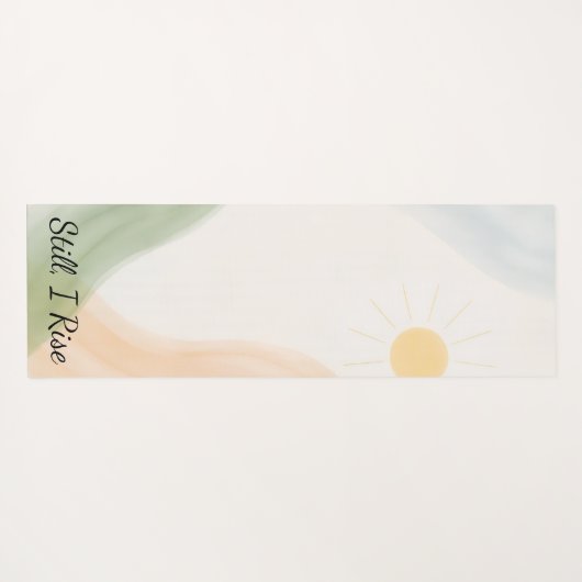 Boho Mindful Calming Minimalist Quote Yogamat (Achterkant (horizontaal))