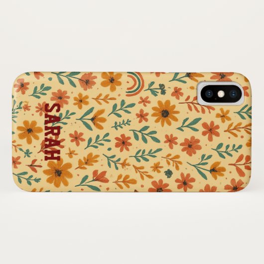 Boho Mini Bloemen Case-Mate iPhone Case (Achterkant (horizontaal))