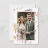 Boho Minimaal Gedroogde Wilde Bloem Botanische Tro Save The Date (Achterkant)