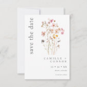Boho Minimaal Gedroogde Wilde Bloem Botanische Tro Save The Date (Voorkant)
