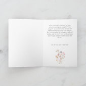 Boho Minimaal Geperste Wilde Bloem Botanische Trou Bedankkaart (Binnen)