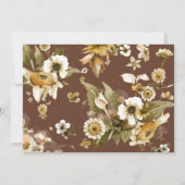 Boho Minimaal Herfst Wilde Bloem Foto Bewaar de Da Save The Date (Achterkant)