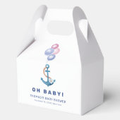 Boho Minimal Nautical Anchor Balloon Baby shower Bedankdoosjes (Achterkant)