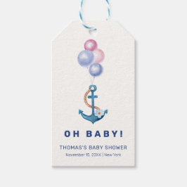 Boho Minimal Nautical Anchor Balloon Baby shower Cadeaulabel