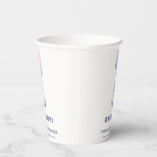 Boho Minimal Nautical Anchor Balloon Baby shower Papieren Bekers (Rechts)