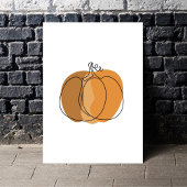 Boho Minimal Pumpkin Herfst Poster