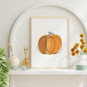 Boho Minimal Pumpkin Herfst Poster
