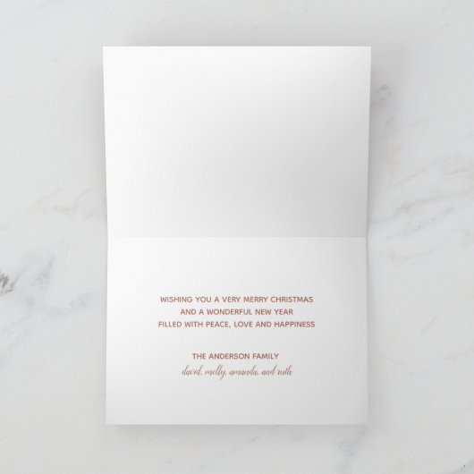 Boho Minimal Script Prettig Kerstfeest Feestdagen Kaart (Binnen)