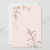 Boho Minimal Terracotta Square Photo Save the Date (Achterkant)