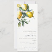 Boho Minimal Yellow Lemon Garden Baby shower Kaart (Voorkant)