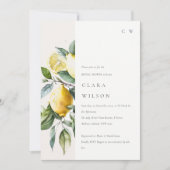 Boho Minimal Yellow Lemon Garden Vrijgezellenfeest Kaart (Voorkant)