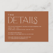 Boho minimale bruiloft details behuizing Kaart (Voorkant)