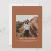 Boho minimale foto Bewaar de datum Save The Date (Achterkant)