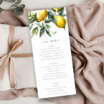 Boho minimale gele citroen tuin bruiloft menu Kaar Kaart<br><div class="desc">Boho Waterverf Yellow Lemon Garden Theme Collectie.- het is een sierlijke script waterverf Illustratie van boho yellow citroen bos perfect voor uw zomervoorjaar en land boho bruiloft & feesten. Het is zeer eenvoudig aan te passen, met uw persoonlijke gegevens. Als u een ander passend product of aanpassing nodig hebt, vriendelijk...</div>