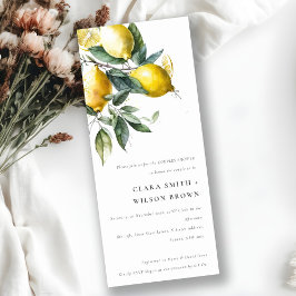 Boho minimale gele citroen tuin koppels douche kaart