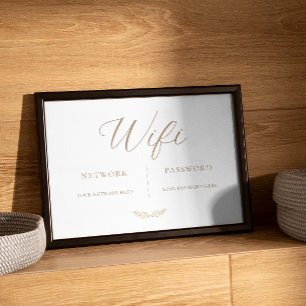 Boho minimale kalligrafie wifi wachtwoord teken foto afdruk