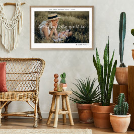 Boho Minimalist 1 Foto | Eerste Moederdag Poster