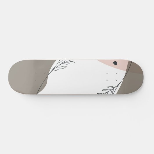 Boho Minimalist Abstract Persoonlijk Skateboard (Horizontaal)