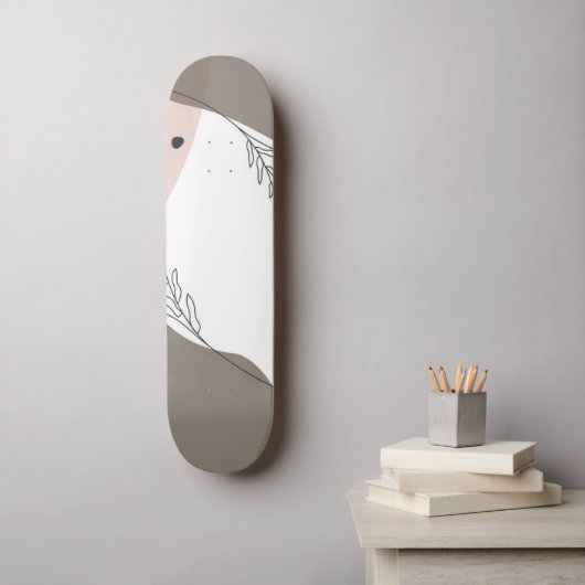 Boho Minimalist Abstract Persoonlijk Skateboard (Muurkunst)
