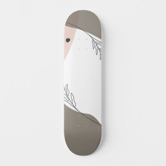 Boho Minimalist Abstract Persoonlijk Skateboard (Voorkant)