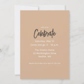 Boho Minimalist Afstuderen Foto Aankondiging Kaart (Achterkant)