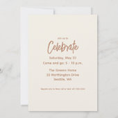 Boho Minimalist Afstuderen Foto Aankondiging Kaart (Achterkant)