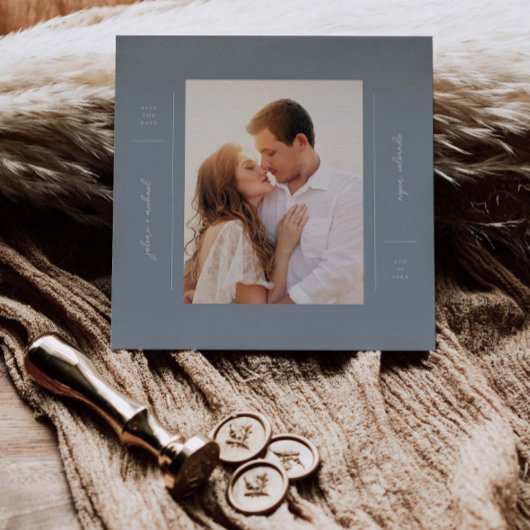 Boho minimalist Bewaar de datum aankondiging Kaart