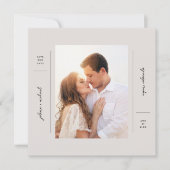 Boho minimalist Bewaar de datum aankondiging Kaart (Voorkant)