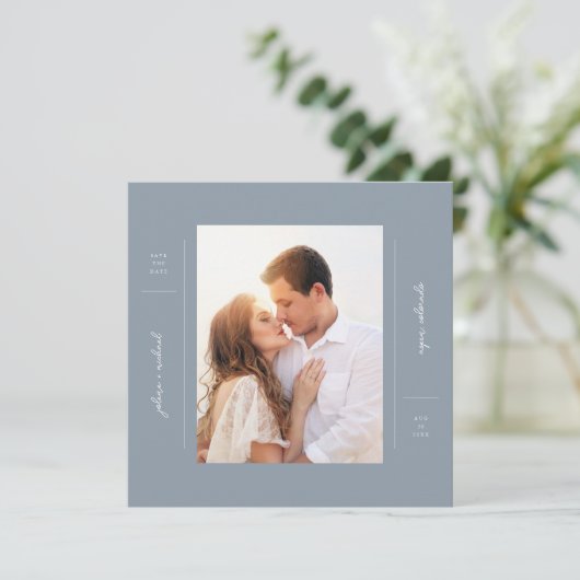 Boho minimalist Bewaar de datum aankondiging Kaart (Staand voorkant)