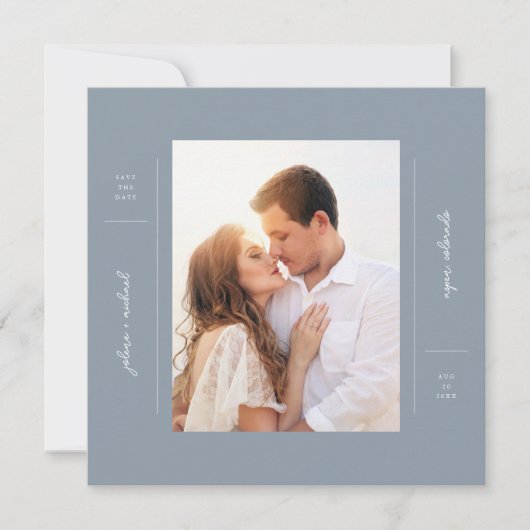 Boho minimalist Bewaar de datum aankondiging Kaart (Voorkant)