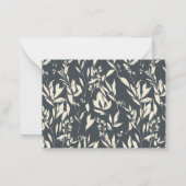 Boho Minimalist Black Floral Custom Cadeaubehuizin Notitiekaartje (Achterkant)