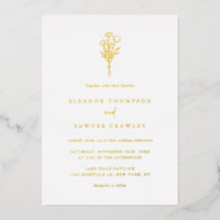 Boho minimalist Botanical Bouquet Photo Wedding