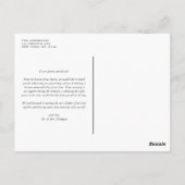 Boho Minimalist Botanicals Dusty Blue Bedankt Briefkaart (Achterkant)