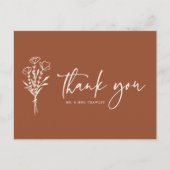 Boho Minimalist Botanicals Terracotta Hartelijk da Briefkaart (Voorkant)