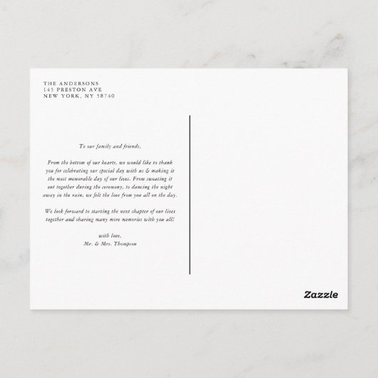 Boho Minimalist Botanicals Terracotta Hartelijk da Briefkaart (Achterkant)