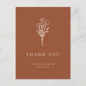 Boho Minimalist Botanicals Terracotta Hartelijk da Briefkaart (Voorkant)