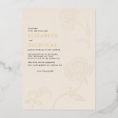 Boho minimalist Botanicals Terracotta Wedding Folie Uitnodiging (Voorkant)