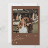 Boho minimalist Botanicals Terracotta Wedding Kaart (Achterkant)