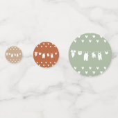 Boho Minimalist Clothesline Baby shower Confetti (Voorkanten)