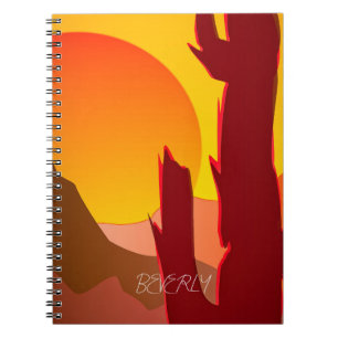 BOHO MINIMALIST DESERT SUNSET GRAFISCH NOTITIEBOEK