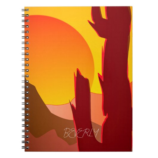 BOHO MINIMALIST DESERT SUNSET GRAFISCH NOTITIEBOEK (Voorkant)