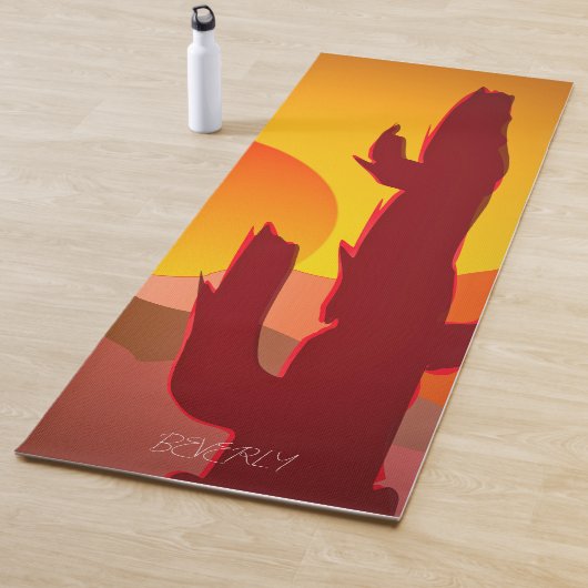 BOHO MINIMALIST DESERT SUNSET GRAFISCH YOGAMAT (In situ)