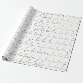 Boho Minimalist Falala Roze papierbladen pakken Cadeaupapier