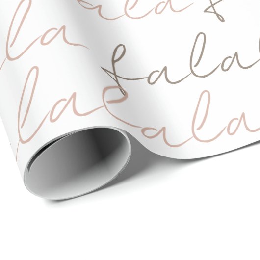 Boho Minimalist Falala Roze papierbladen pakken Cadeaupapier (Rol Hoek)