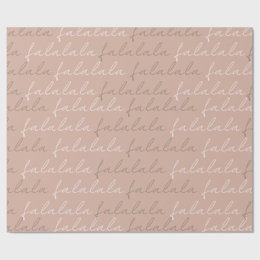 Boho Minimalist Falala Roze papierbladen pakken Cadeaupapier (Vlak)