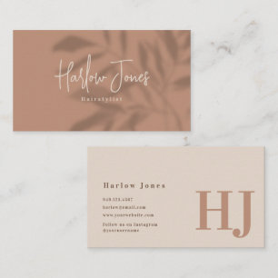 Boho Minimalist Handtekening Neutral Tone Business Visitekaartje